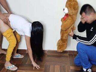 Hot Milf - I Bring My Girlfriend A Teddy But She Prefers Her Lovers Big Cock - The Day My Girlfriend Mounts Me In Front Of Me And I Enjoy It Netorare 
