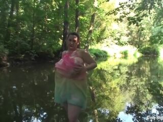Anna Beck - Plays With Her Tits In The Pond