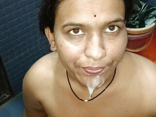 Cum in mouth in bathroom full nude enjoying romantic homemade bathroom blowjob