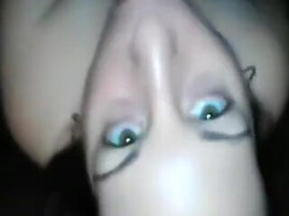 So Pretty Brunette Wife Make A Hell Of A Blowjob When Parents Are ,Damn