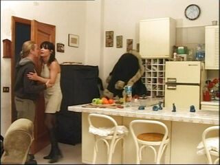 Trans and MILF Ass Fucked with Condom and Cum in Mouth by Two Huge Cocks