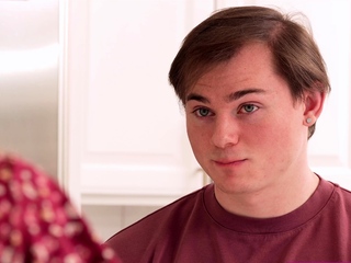 Insecure stepmom comforted by stepson