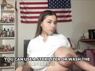 Breastfeeding tutorial by a big boobie American