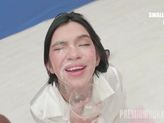 Spic hot MILF bukkake sex orgy