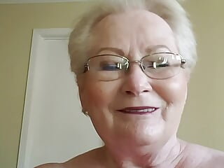 Naughty Granny Gilf Strips For You and Spreads Her Ass