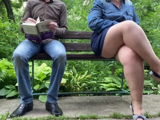 Amazing White Ass In Pantyhose Pissing Outside Next To Me