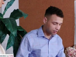 Tough boss Mandy Rhea needs a good fuck from her assistant