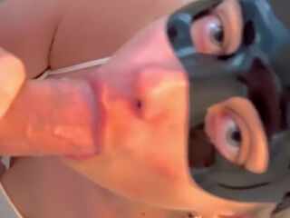 Verified Amateurs - Ella Noirs Bunny Masked Ass-shot Finish - Sloppy Blowjob & Doggy (real Amateur Wife)