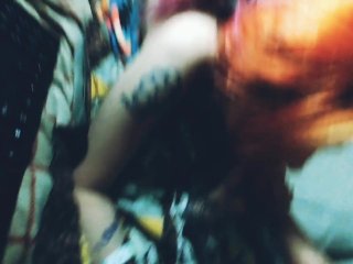 Sexy tattooed milf tries to deep throat his big dick