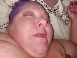 BBW Grandma with big tits in Hardcore Double Penetration