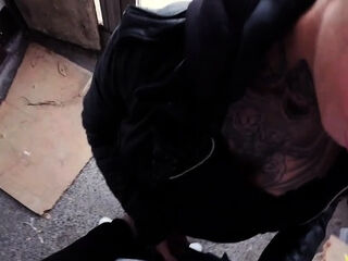 Public MILF fucked in abandoned building