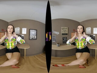 Coffee Shop Stripper - Brunette Amateur Solo Striptease