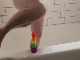 Fucking My Dildo In The Shower