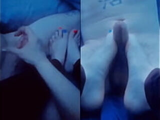 Barefoot Goddess - Step Mother strokes with her soft hands and tiny feet - multi screen