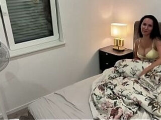 Stepmom Takes Off Her Panties &amp_ Lets Step Son Borrow Her Bed