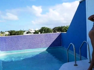 Puma swede relaxing in the pool xxx porn videos