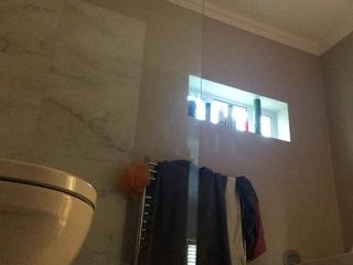 Brunette babe shower hidden cam