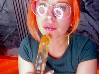 Let me give you a big blowjob, slide your cock slowly