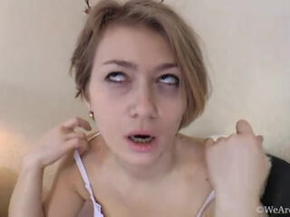 Yulenka Moore strips and models on a nearby table - WeAreHairy