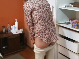 My wife's stepsister comes home from work, she shows off and asks me to fuck her