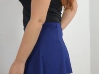'Short skirt try on haul video with a lot of upskirt'