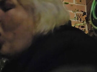 Sucking His Cock Outside