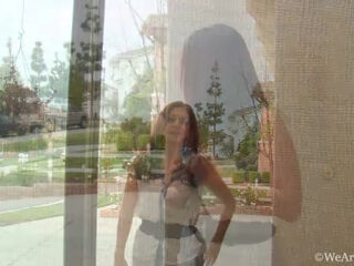 Alicia Silver flashes and then gets naked on a bed - WeAreHairy