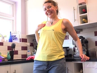 Housewife Alexia Plays For You in the Kitchen