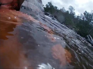 Risky Nude River Sex With Spectators - Pissing Finish
