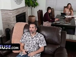 MILF Lexi Luna &_ Blair Hudson Share Cock In Hot Threesome