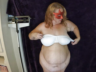 See through and bra try on