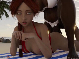 Illuxxxtrandy Intense Beach Sex: Curvy Latina Craves and Swallows Massive Black Cock, Hardcore Anal and Gaping