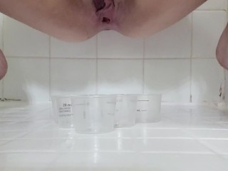 Piss filled cups