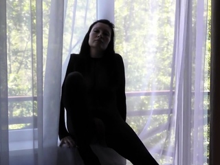 Stepson Spies on Masturbating Milf Through Window