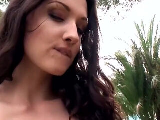 Nude Outdoor Tease On Inflatable - Aletta Ocean, Sandra Kay And Brunette Babe