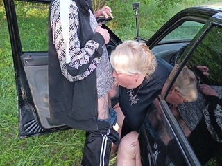We Drove To The Park With My Stepmother-in-law, Where She Sucks My Dick And Swallows Thick Cum