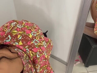 Latina Measure Guy For Suit And Blows His Hard Cock