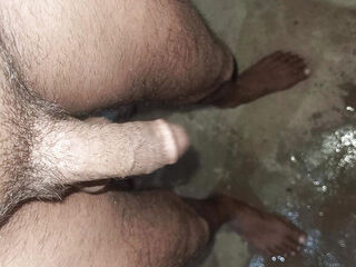 Hot boy peeing and play small cock