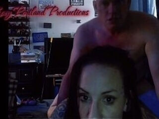 Zoey Portland gets fucked by her stepbrother while she is watching lesbian porn