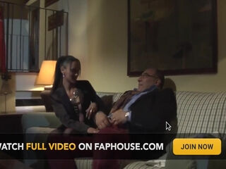 She Gives The Old Blowjob Then Masturbates While Watching Him Fuck His Woman