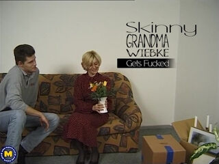 Skinny Grandma Wiebke With A Hairy Pussy & Armpits Gets Fucked