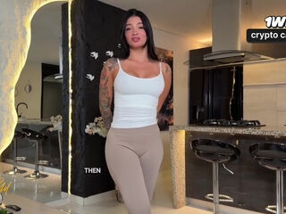 Milf - My Sexy Stepmom Caught Me Spying Her And She Gives Me A Real Sex Lesson - Salome Gil