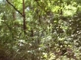 German Bitch Gets A Facial After Solo Action In The Woods