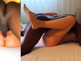 Wife lets hubby watch her take black dick