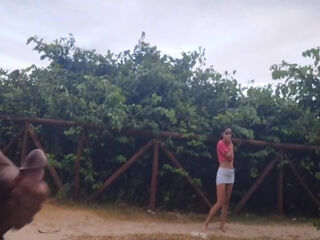 Risky Handjob For A Woman Who Passed In Public!