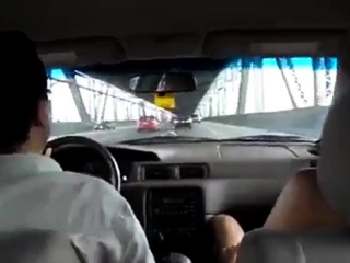 Old-Young Blowjob in a Taxi