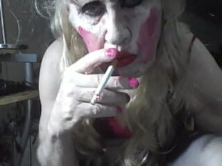 Sleazy smoking milf slag Sarah longs for your cock, as she displays herself herself like the streetwalking whore she is