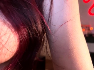 Busty brunette solo masturbation