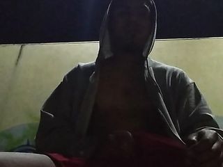 No Warm Shirt Man In Park With Only Sweater On Feeling Warm ????