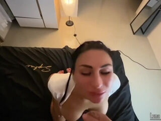 The Horny Stepsister Came Back For More Deepthroat, Banana Play And Mouth Cum